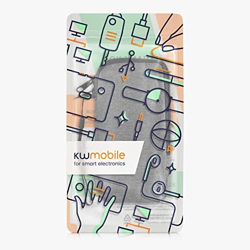 טלפון טלפוני KWMobile גודל XL - 6.7/6.8 - תיק סמארטפון נייד שרוול אוניברסלי עם רוכסן, רצועת כף היד