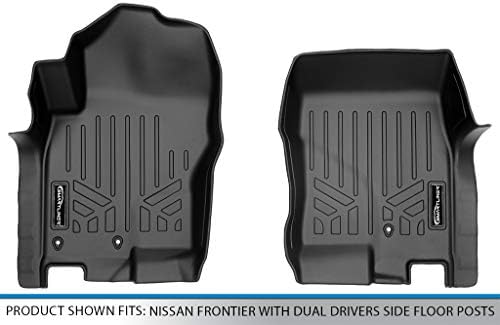 Max Liner A0121 לשנים 2008-2021 Nissan Frontier עם נהגים כפולים עמדות רצפה צדדיות, שחור