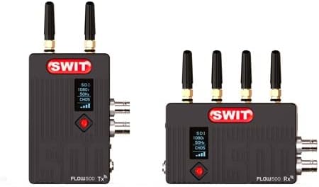 Swit Flow500 SDI & HDMI 500ft/150m מערכת אלחוטית, 500ft/150 מ 'מרחק ביצועים חזקים-חוצה קיר-חוצה