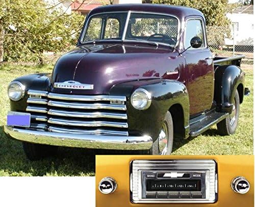 סטריאו מותאם אישית של Autosound תואם למשאית שברולט 1947-1953, USA-630 II High Power 300 Watt AM FM Stereo/Radio