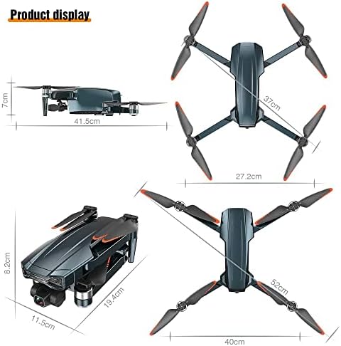Drone ללא מברשות Afeboo עם מצלמה - מצלמה כפולה 4K HD FPV מזלט מתקפל, 2.4GHz WiFi Quadcopter עם שליטה,
