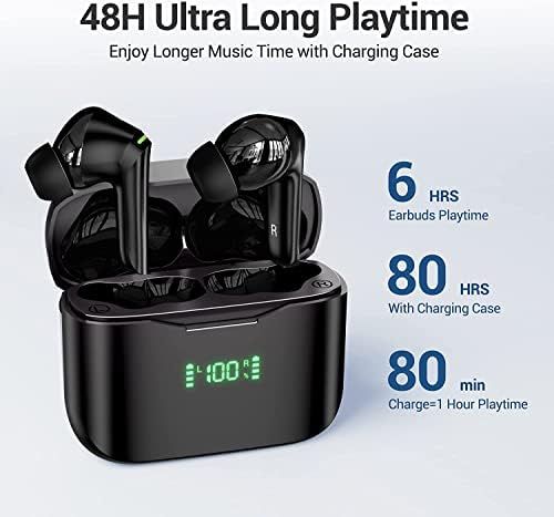 אדיאל אוזניות אלחוטיות צליל בס עמוק IPX7 אוזניות Bluetooth אטומות למים עם מיקרופון 36H השמעה