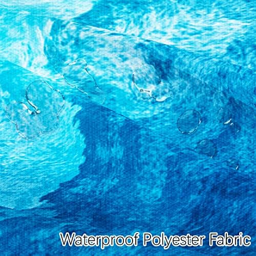 אמנות ברקין סט וילון מקלחת אמבטיה עם Seascape עיצוב אוקיינוס ​​70x70 אינץ
