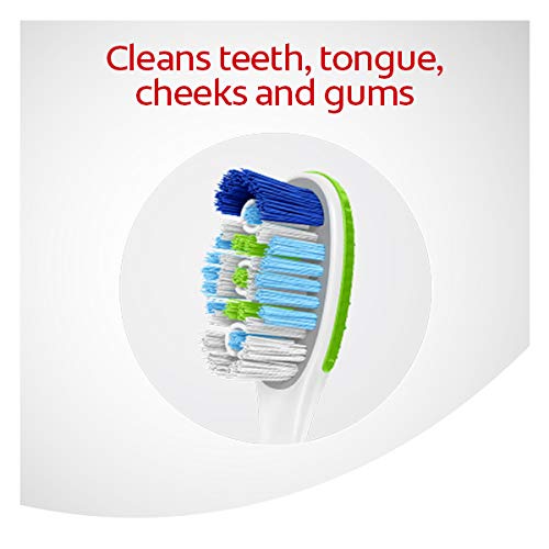 קולגייט 360 מברשות שיניים ידניות עם ניקיון לשון ולחי, 6 ספירה