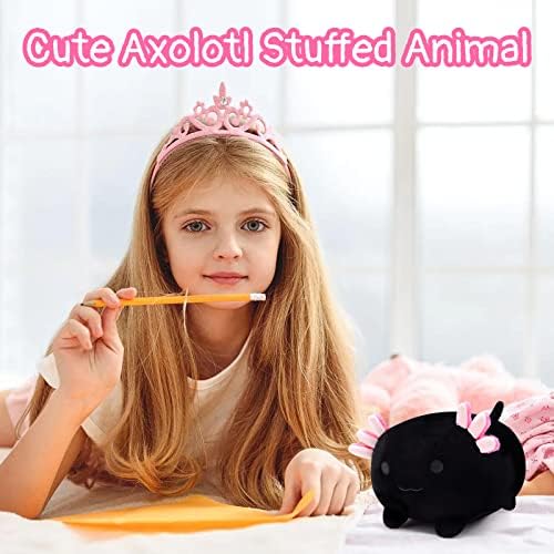 Mufeiruo Axolotl Plush צעצועים אקסולוטל צעצוע קטיפה של בעלי חיים ממולא, צעצוע קטיפה של אקסולוטל אקסולוטל