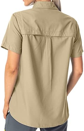 כפתור נשים למטה חולצות UPF 50+ שרוול קצר השמש חולצות הגנה