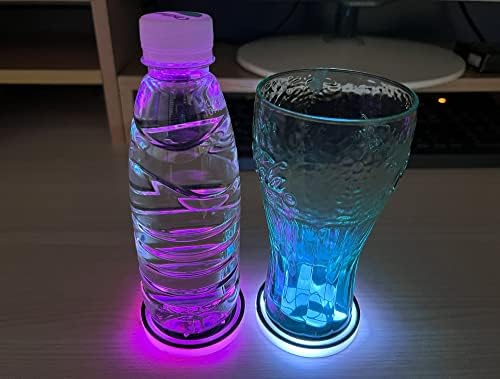 Logo Logo מותאם אישית של Newl אורות מחזיק כוס, 2 חתיכות מחזיק כוס מכונית בהתאמה אישית נורות LED עם 7 צבעים USB