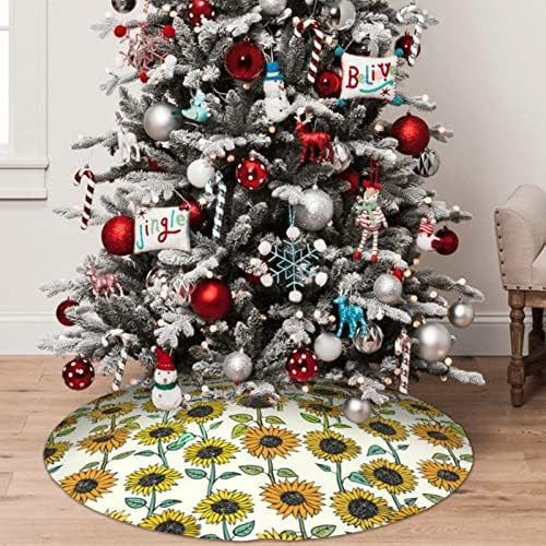 חצאית עץ חג המולד 48 - חמניות רומנטיות מחצלת עץ חג המולד לקישוט חג המולד קישוטים לחג ראש השנה