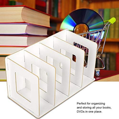 מדף ספרים שולחן עבודה של Yosoo Wood, לבן ספרי DIY DVD DVD CD CD Store