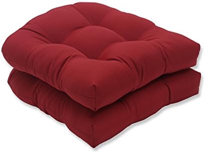כרית מושלמת מושלמת/כריות מושב מקורה פומפיי מקורה, 19 x 19, אדום, 2 חבילה