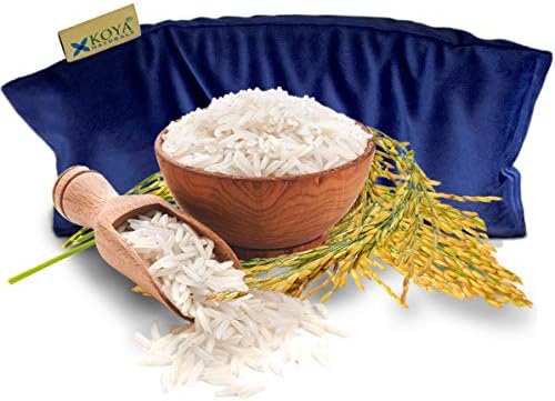 Koya Naturals רך אורז קטיפה רכה כרית חימום מיקרוגל - שקית חום לחה במיקרוגל - לצוואר, שרירים, מפרקים, כאבי