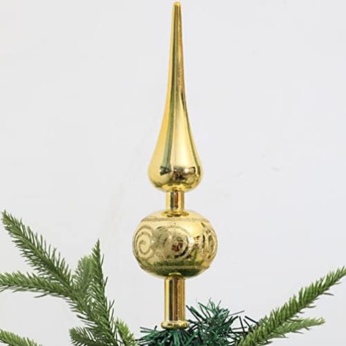 קישוטי עץ חג המולד קישוטי עץ חג המולד טופר עץ חג המולד עץ חג המולד מוזהב קישוט כובע עמוד דגל דקורתי לקישוט