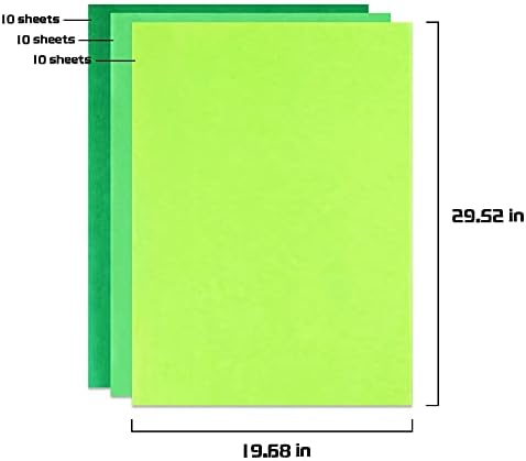 מר חמש מגוון נייר טישו ירוק בתפזורת, 29.5& 34; איקס 19.6& 34;, נייר טישו ירוק עבור שקיות מתנה,