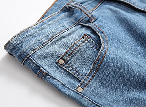 גברים של קרע סקיני למתוח במצוקה נהרס דק ג 'ינס ג' ינס מכנסיים