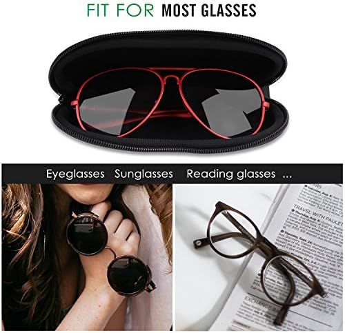 מוקו משקפי שמש רך מקרה קל במיוחד ניאופרן רוכסן משקפיים מקרה עם חגורת קליפ