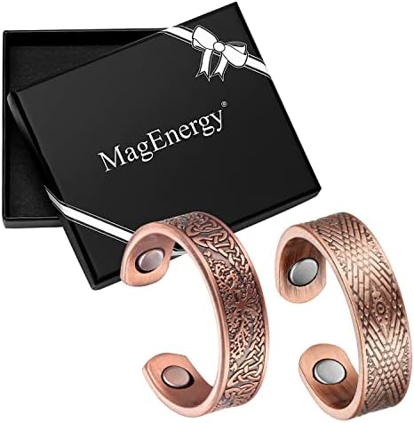 מגנרגיה מגנטי נחושת טבעות לגברים מוצק טהור נחושת טבעות 3500 גאוס מגנטי הלימפה גמילה טבעת תכשיטי מתנה
