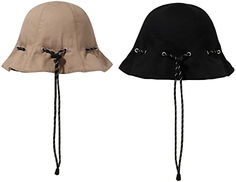 כובע דלי הפיך של Clakllie כובע טיולים חיצוניים אריזים כובע שמש כובע כובע כותנה כובע כובע כותנה ללבוש