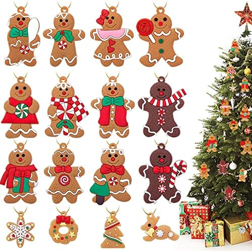 אמור הווה זנגוויל איש קישוטים, 16 יחידות זנגוויל חג המולד קישוטי זנגוויל צלמית קישוטי עץ חג