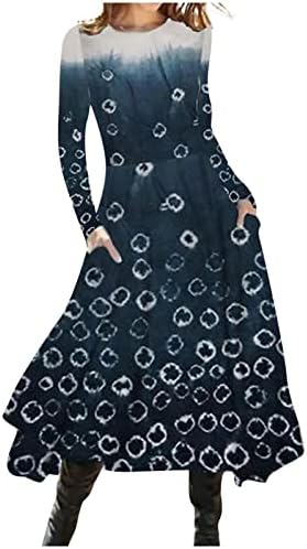 שמלות סתיו של נוקמופו לנשים 2022 סתיו נשים וחורף מזדמן מזדמן שרוולים ארוכים עם שרוולים מלאים שמלת בד צמר