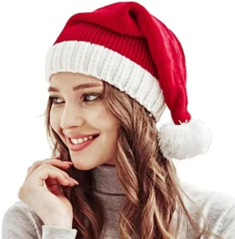 כובע סנטה סנטה הורה-ילד כובעי חג המולד כפיות לפעוטות תינוקות למבוגרים חורף כובע סרוג חם מתנות לחג המולד