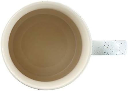 חברת מתנות ביתן פורשת מהוויה-ספל כוס קפה מנומר של כלי אבן 15 אונקיות, 15 אונקיות, בז