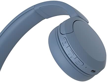 Sony WH -CH520L אוזניות Bluetooth אלחוטיות - עד 50 שעות חיי סוללה עם פונקציית טעינה מהירה, דגם על האוזן - כחול