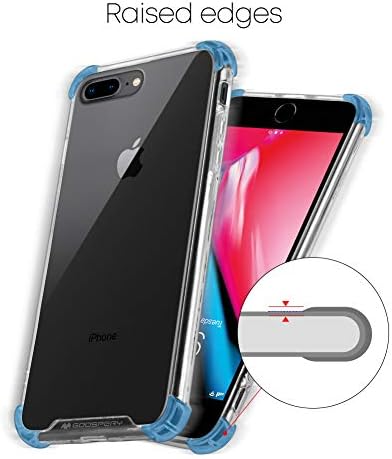 מארז Goospery iPhone 8 פלוס, כיסוי פגוש מגן ברור קריסטל עם פינות מחוזקות, מארז טלפון היברידי דק -זעזוע