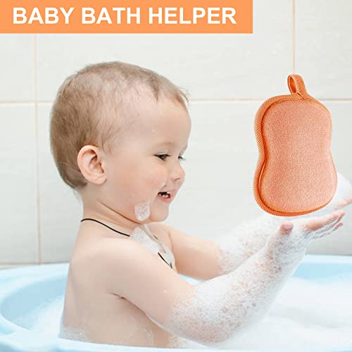 ספוג אמבטיה של הוקאוד, 2 חבילות ספוג תינוקות לרחצה, תינוקות אמבטיה ספוג אולטרה רך וסופג טבעי ובטוח