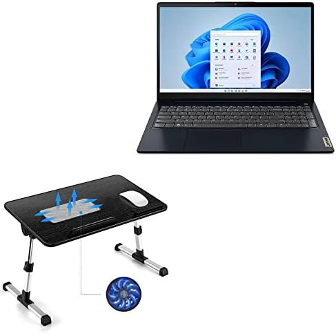 Standwave Stand and Make תואם ל- Lenovo IdeaPad 3 - מעמד מגש מיטת מחשב נייד מעץ אמיתי, שולחן