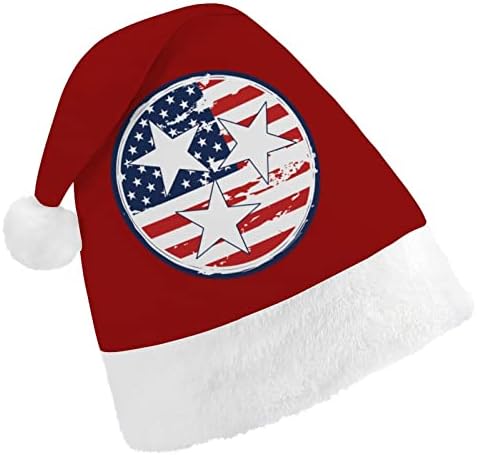 אמריקאי טנסי דגל חג המולד כובעי בתפזורת מבוגרים כובעי חג המולד כובע לחגים חג המולד ספקי צד