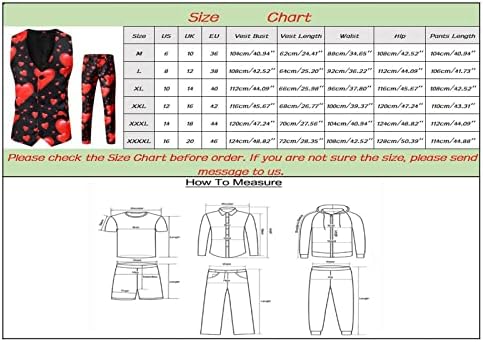 XXBR יום האהבה 2 חליפות חתיכות לגברים, אהבה מודפסת לב המותניים המודפס