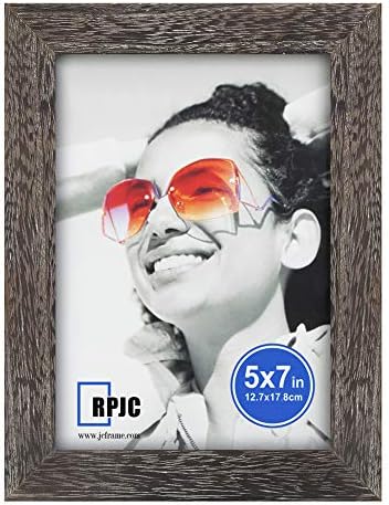 מסגרות תמונה של RPJC 5x7 עשויות מעץ מוצק זכוכית בהגדרה גבוהה לתצוגה עליונה ושולחן מסגרת צילום קיר