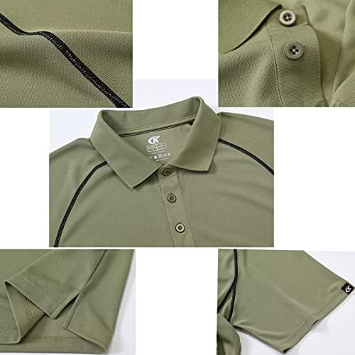 חולצת פולו לגברים של יוקייצ'ן שרוול קצר שרוול קלאסי מתאים חולצות גולף עם עיצוב תפרים