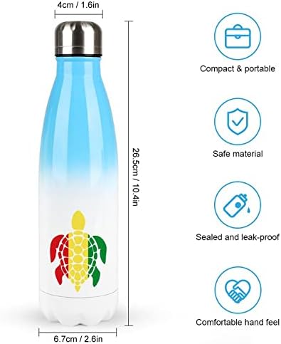 צב ראסטה 17oz בקבוק מים ספורט נירוסטה ואקום מבודד צורת קולה בקבוק ספורט לשימוש חוזר