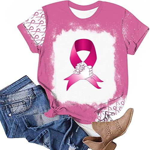 חולצת טריקו לסרטן שד נשים ורוד סרטן סרט סרטן טוניקה טוניקה