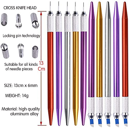 עמיד למים גבות עיפרון קעקוע איפור ומיקרובליידינג אספקת ערכת+מיקרובליידינג עטים 10 חתיכה אור ידני