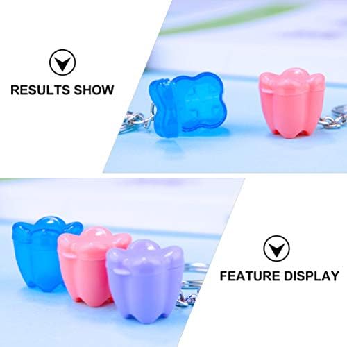 5 יחידות פלסטיק תינוק פיית שיניים מחזיק מפתחות מחזיק שיניים נייד שן אחסון מקרה תינוק שן מזכרת תיבת