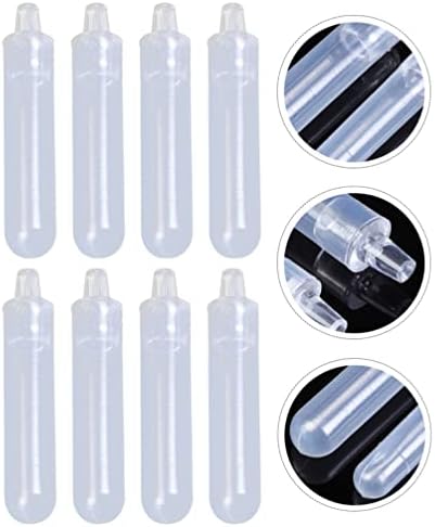צינורות בדיקת דגימת פלסטיק ברורה: 100 יחידות מחזיק דגימה חד פעמית מעבדה צינורות מבחן פלסטיק צינורות אטם אטם