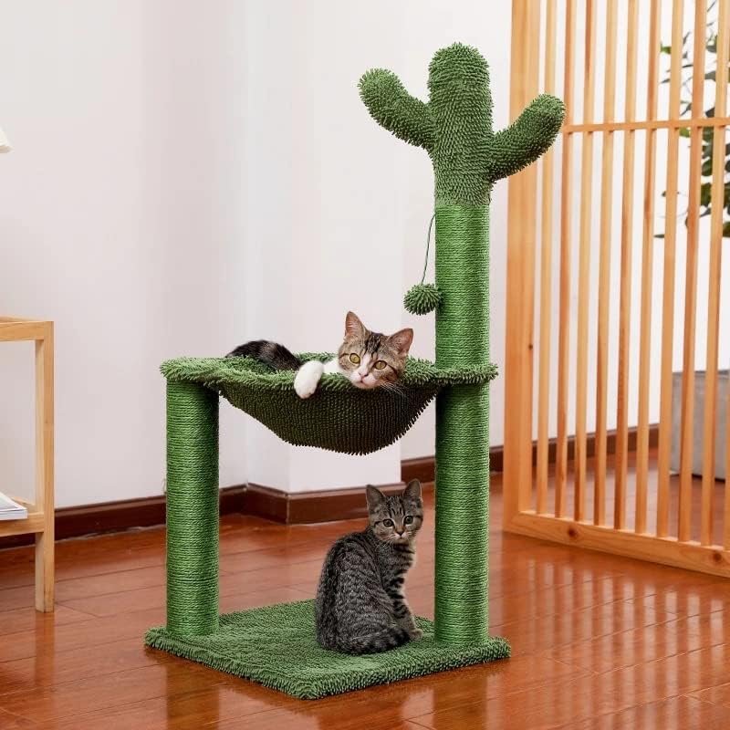 וולנוטה קקטוס חתול גרוד עם סיסל חבל חתול גרדן עץ מגבת עם נוח מרווח ערסל חתולי טיפוס מסגרת