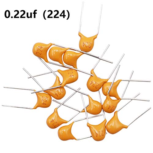 MXUTEUK 120 יח '0.22UF 224 רב שכבתי קרמיקה מונוליתית, 5.08 ממ 0.22UF-224