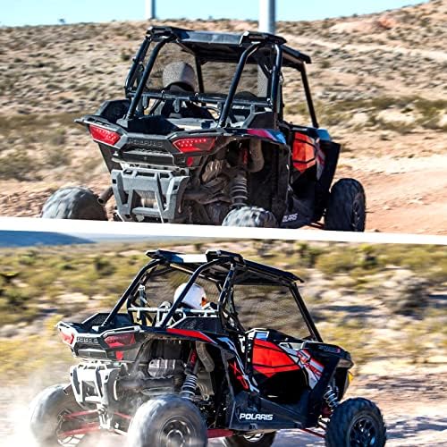 Maiker UTV RZR רך אחורי וצד חלון רול כלוב רשת רשת רשת מסך רשת SAN SHADE SAN SUN UV הגנה על מניעת שריטות