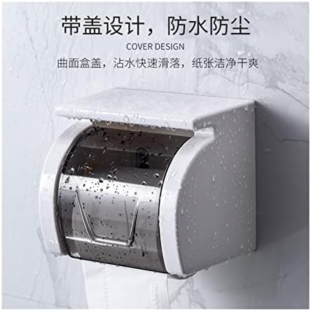 מתלה אחסון מקלחת Haidinb נטול אגרוף נטול קיר רכוב על קיר קופסת קופסת נייר צינור נייר אטום למים