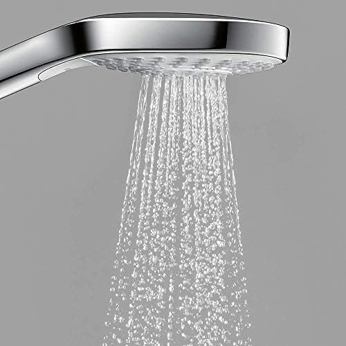 Hansgrohe Croma Select S 7 אינץ 'ראש מקלחת זרימה נמוכה גשם דו-ריסוס מודרני, חיסכון במים עצירים עם QuickClean