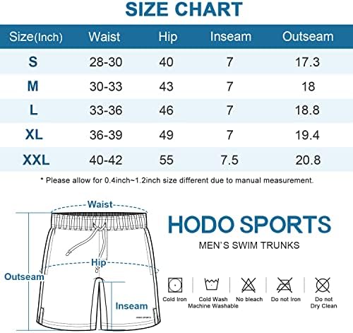 Hodosports 7 גזעי שחייה של גברים בגד ים שחייה מהיר יבש