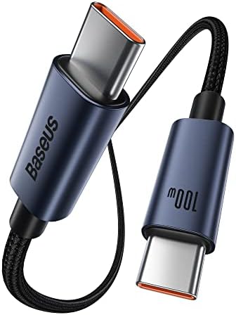 Baseus PowerCombo תקע נסיעות אירופאי Adapte & 100W USB C ל- USB C כבל 6.6ft