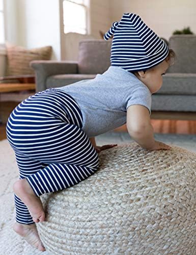 ירח ובחזרה על ידי חנה אנדרסון בנות תינוק אורגני כותנה בגד גוף, מכנסיים וכובע מתנת סט