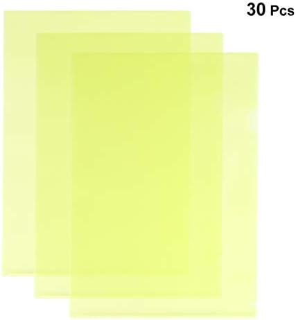 30 יחידות פרויקט כיסי תיקיות ברור מסמך תיקיית קובץ תיקיית נייר מעיל שרוול תיקיות מכתב גודל עבור משרד צהוב