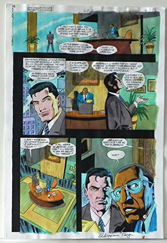 בלש קומיקס 682 עמוד 9 באטמן קומיקס הפקה אמנות חתום על ידי א. רוי