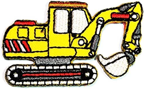קליינפלוס 3 יחידות. מיני מחפרון חופר צהוב רכב תיקוני מדבקת אמנויות כלי רכב קריקטורה תיקון סימן סמל תלבושות
