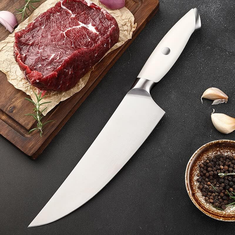 8 אינץ מקצועי שף מטבח סכין חד נירוסטה קליבר הקצב בשר ירקות סנטוקו סכין עם שרירי בטן ידית בישול כלי